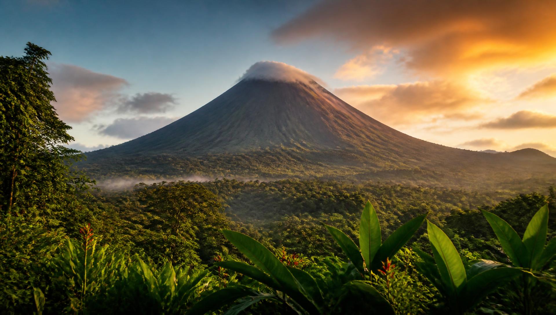 Arenal Volcano at sunrise